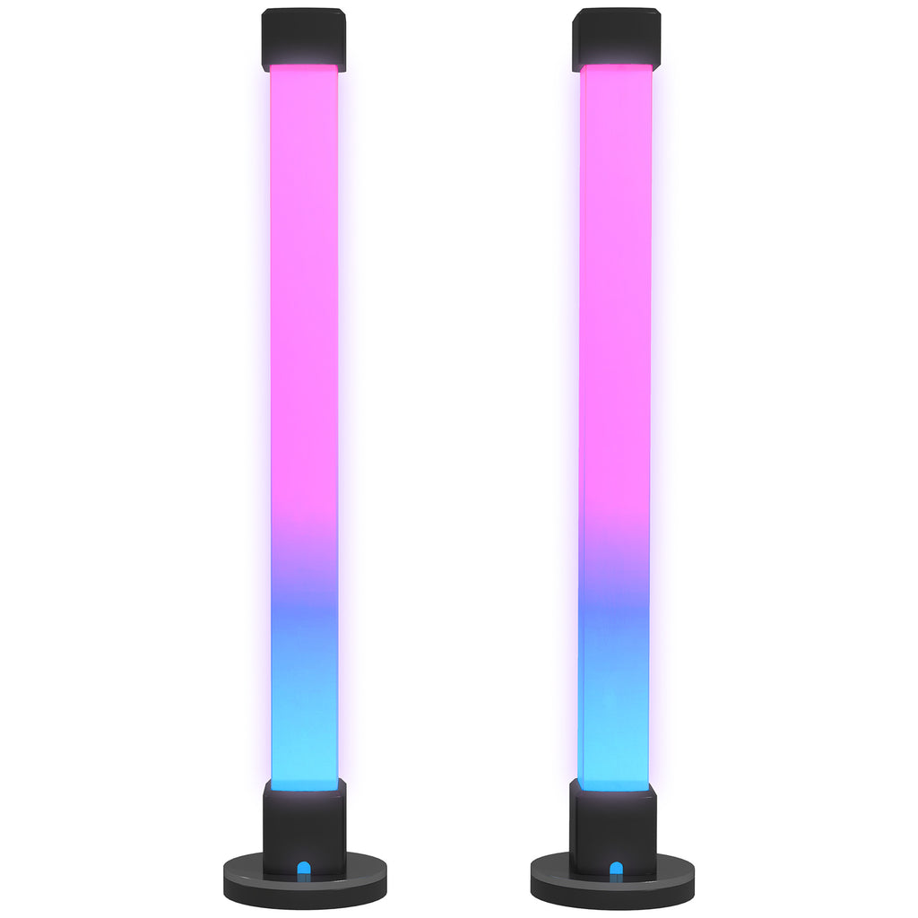HOMCOM Conjunto 2 Candeeiros Mesa LED RGB Bluetooth Música
