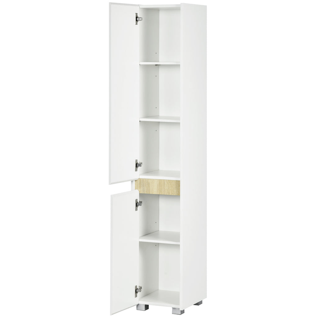 Kleankin Coluna de Casa de Banho 5 Níveis, 30x33x165cm Branco