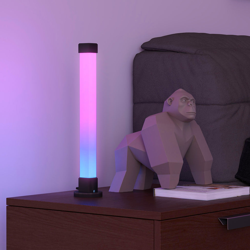 HOMCOM Conjunto 2 Candeeiros Mesa LED RGB Bluetooth Música