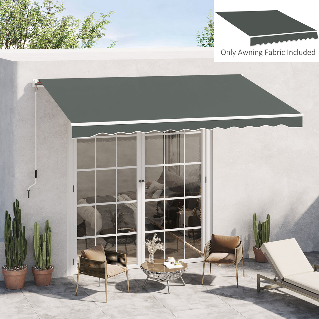 Outsunny Teto de Substituição para Toldo 382x240 cm, Lona Impermeável