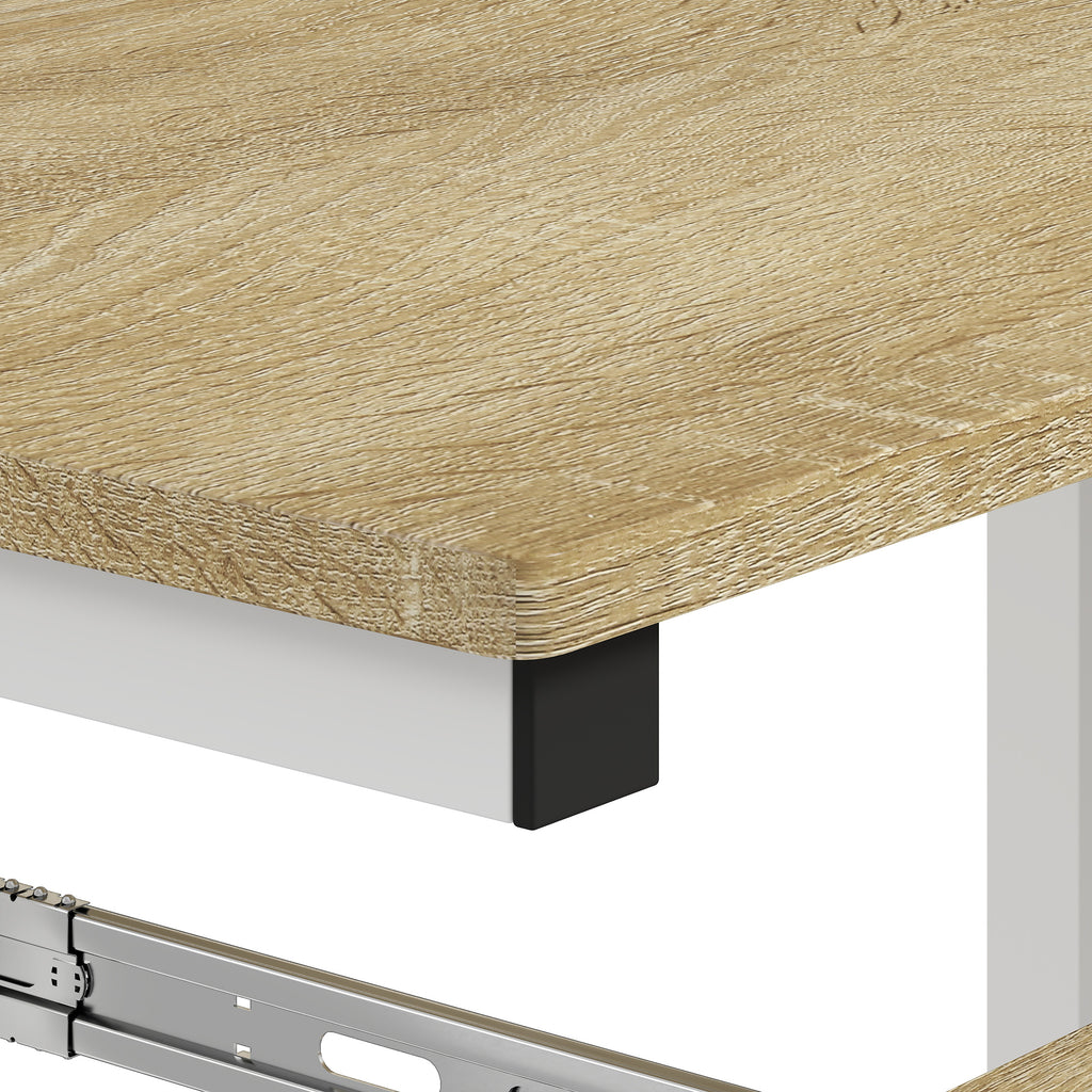HOMCOM Secretária para Computador com Gaveta e Bandeja, 90x50x100 cm