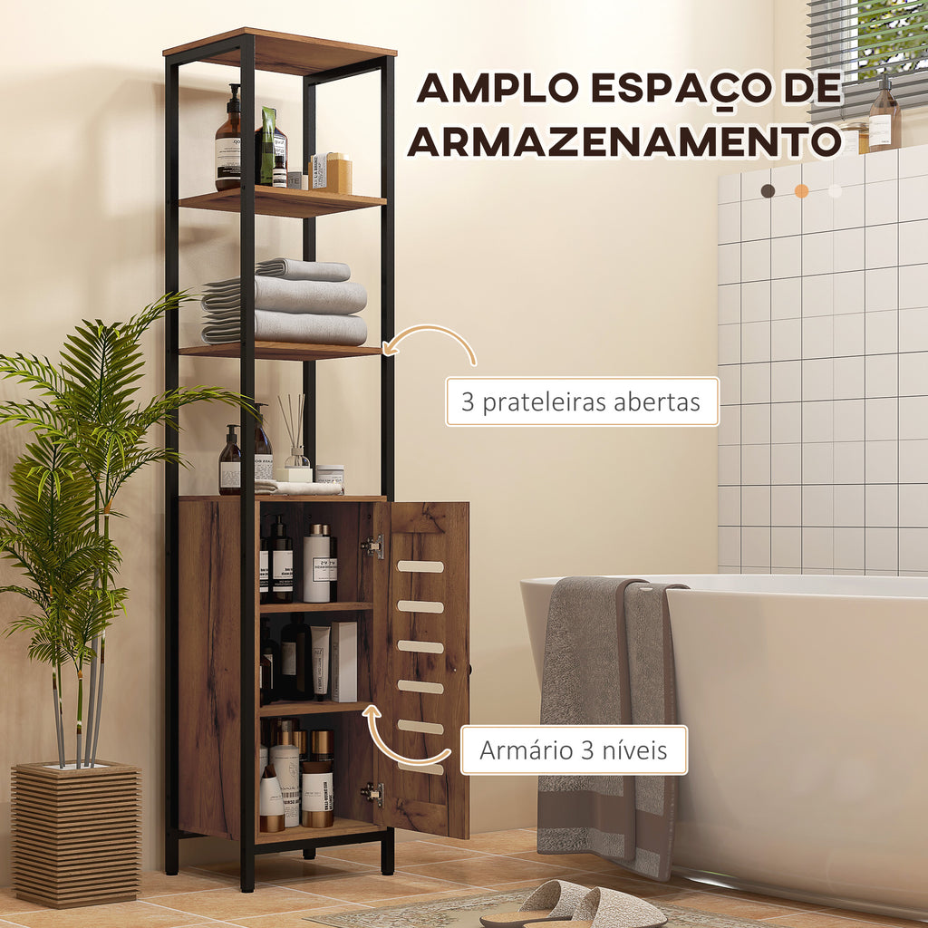 Kleankin Coluna de Casa de Banho Industrial 37x30x167 cm